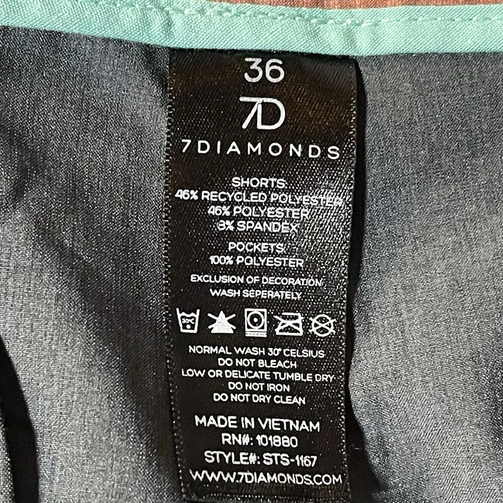 7 Diamonds Aeroplane Hybrid Stretch Performance 10” Chino Shorts Men’s 36 Gray - Picture 15 of 16